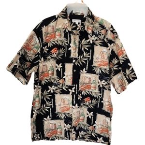 Vintage Pierre Cardin Vineyard Multicolor Print‎ Shirt Men's Large